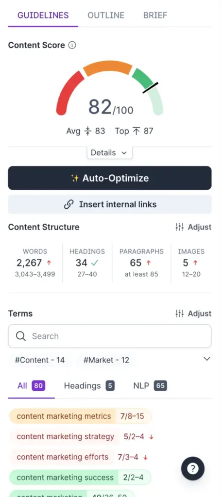 10 SEO Tools Every Marketer Should Use Surfer SEO content editor with NLP recommendations and content score